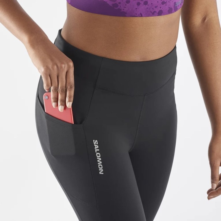 Calça Legging Salomon Cross Warm 28'' Feminino Pretas | PT E52704